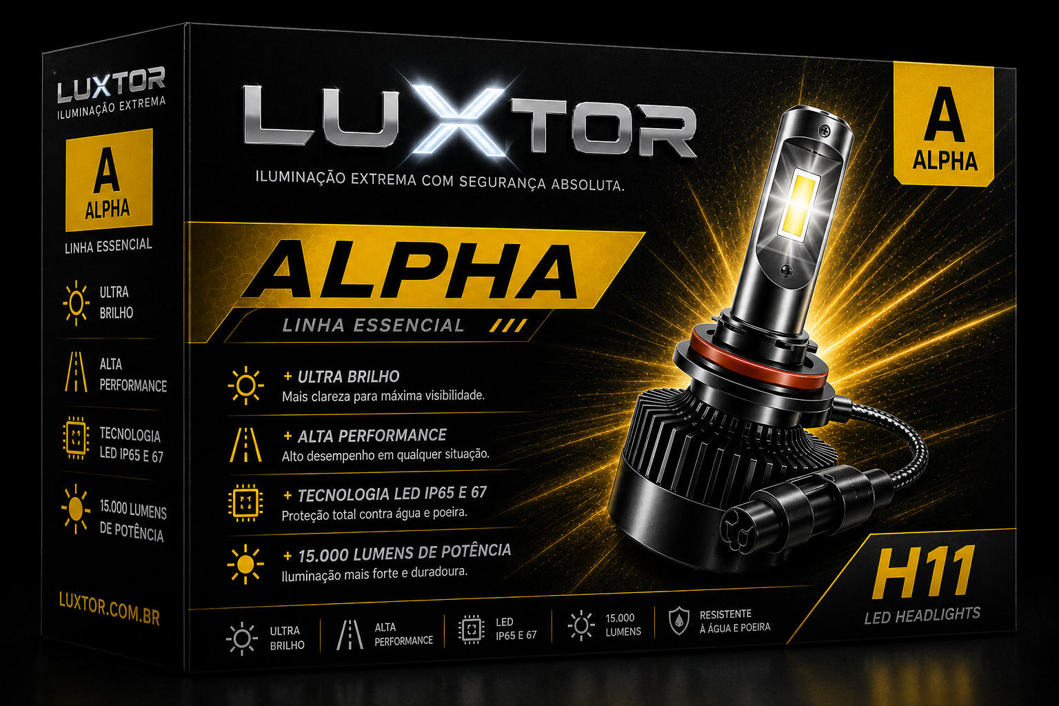 Embalagem LUXTOR ALPHA — Linha Essencial